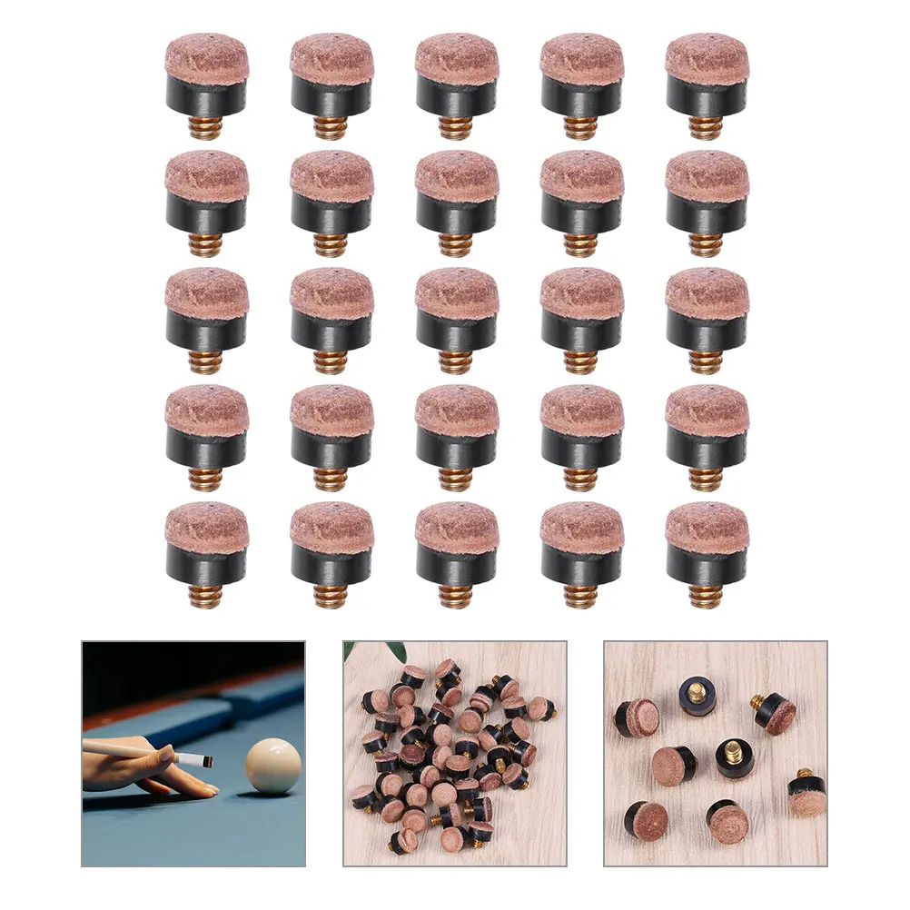 25Pcs Pool Cue Tips Replacement Screw-on Billiard Cue Accessories for Professional Play Table Supplies
25Pcs Pool Cue Tips Replacement Screw-on Billiard Cue Accessories for Professional Play Table Supplies