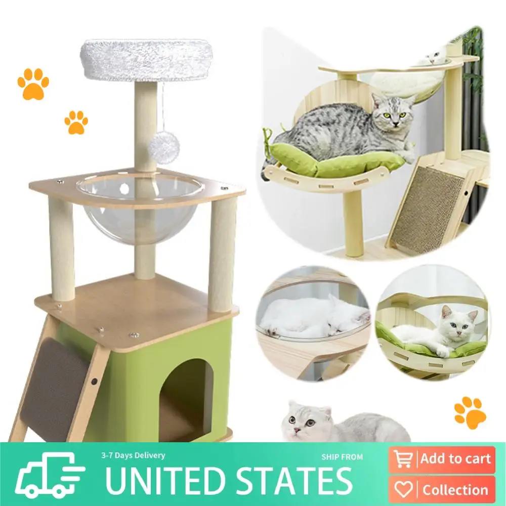 Green Cat Tree W/ Plush Jumping Platform Hanging Ball Cat Climbing Frame Multi-layer Cats Towers Cat Tree Tower Pet Products
Green Cat Tree W/ Plush Jumping Platform Hanging Ball Cat Climbing Frame Multi-layer Cats Towers Cat Tree Tower Pet Products