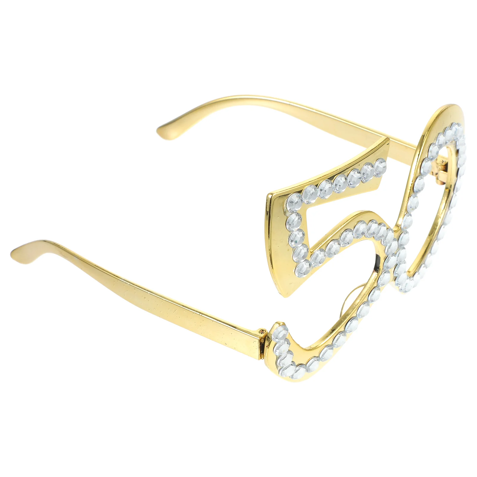 50 Number Glasses for Birthday Party Photo Prop Golden 50th Adult Eyewear Plastic Frame Shining Rhinestone Novelty Eyeglasses
50 Number Glasses for Birthday Party Photo Prop Golden 50th Adult Eyewear Plastic Frame Shining Rhinestone Novelty Eyeglasses