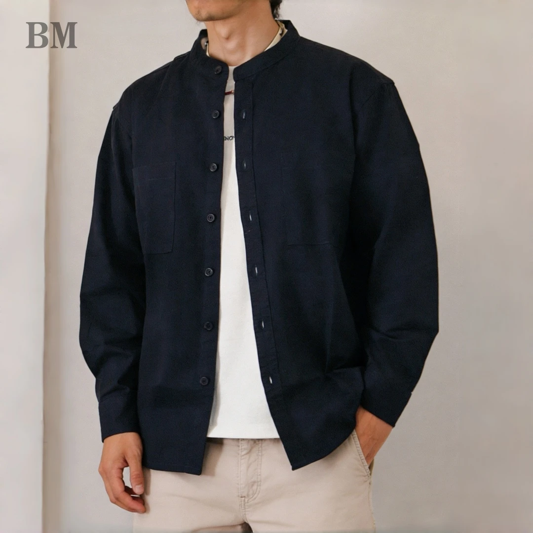 Vintage Oxford Cotton Work Shirt for Men Henley Neck Loose Fit Long Sleeve Casual Spring Fall Trendy Premium Classic Style
Vintage Oxford Cotton Work Shirt for Men Henley Neck Loose Fit Long Sleeve Casual Spring Fall Trendy Premium Classic Style