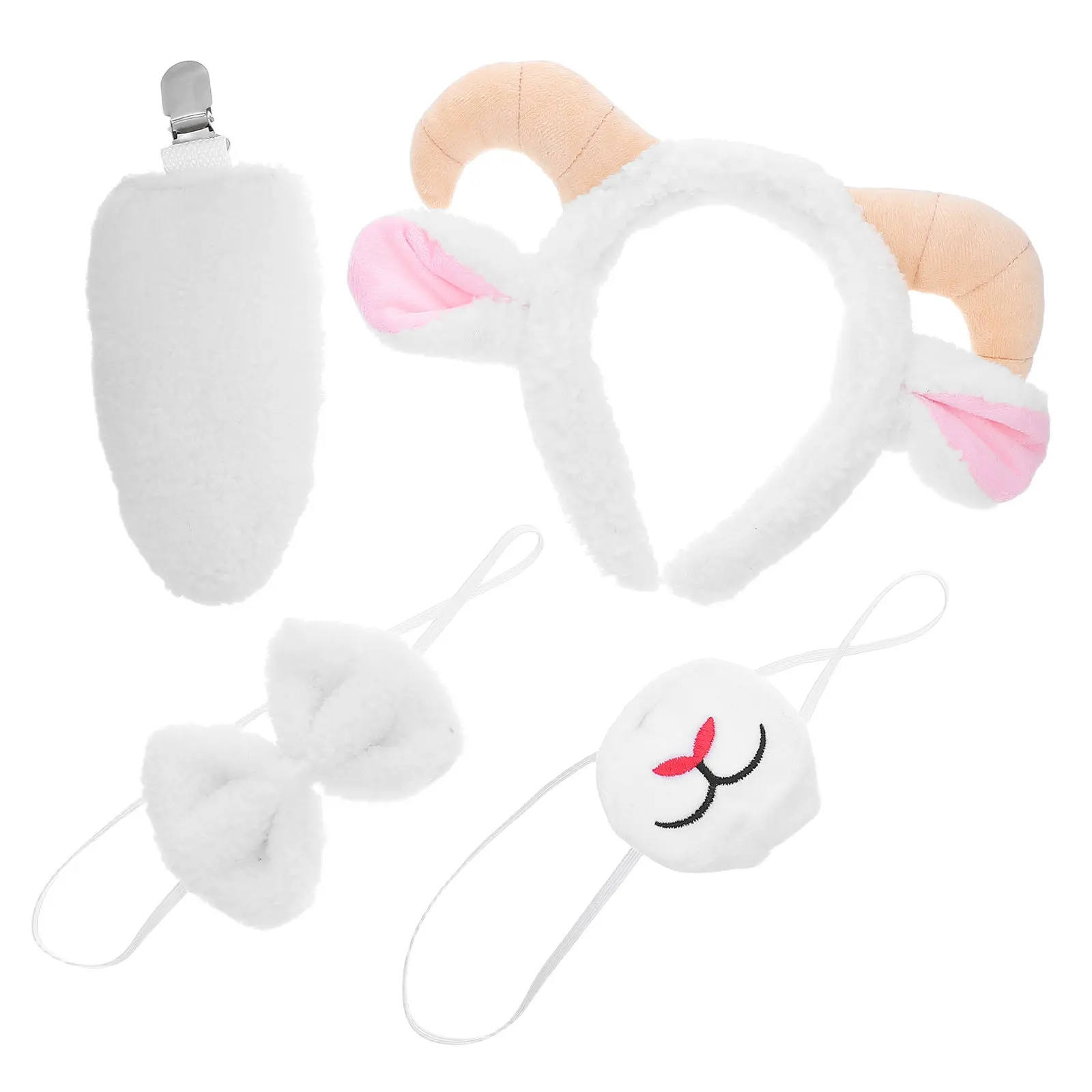 4Pcs Sheep Headband Set Cartoon Lamb Ears Horns Animal Cosplay Party Costume Accessories for Kids Adults
4Pcs Sheep Headband Set Cartoon Lamb Ears Horns Animal Cosplay Party Costume Accessories for Kids Adults