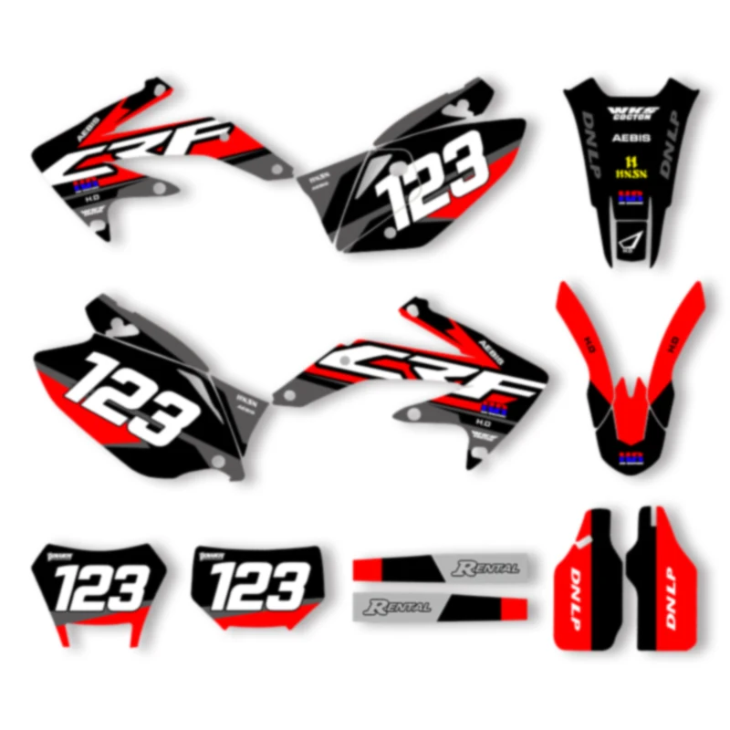 DSMTECH Custom Motorcycle Graphics Background Decal for HONDA 2005 2006 2007 CRF450X 2008-2018 Decals Stickers Kits 002
DSMTECH Custom Motorcycle Graphics Background Decal for HONDA 2005 2006 2007 CRF450X 2008-2018 Decals Stickers Kits 002