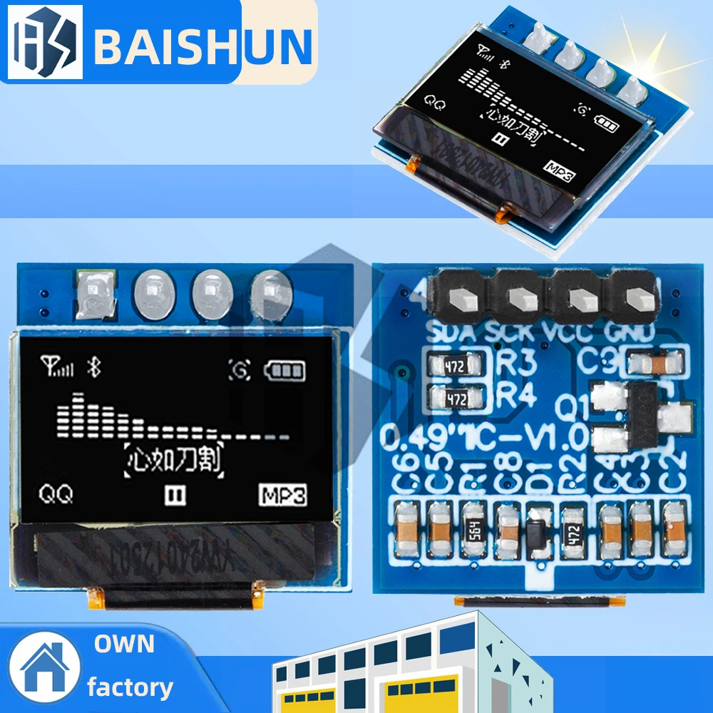 0.49 Inch OLED Display LCD Module White 0.49" Screen 64x32 I2C IIC Interface SSD1306 Driver for Arduino AVR STM32
0.49 Inch OLED Display LCD Module White 0.49" Screen 64x32 I2C IIC Interface SSD1306 Driver for Arduino AVR STM32