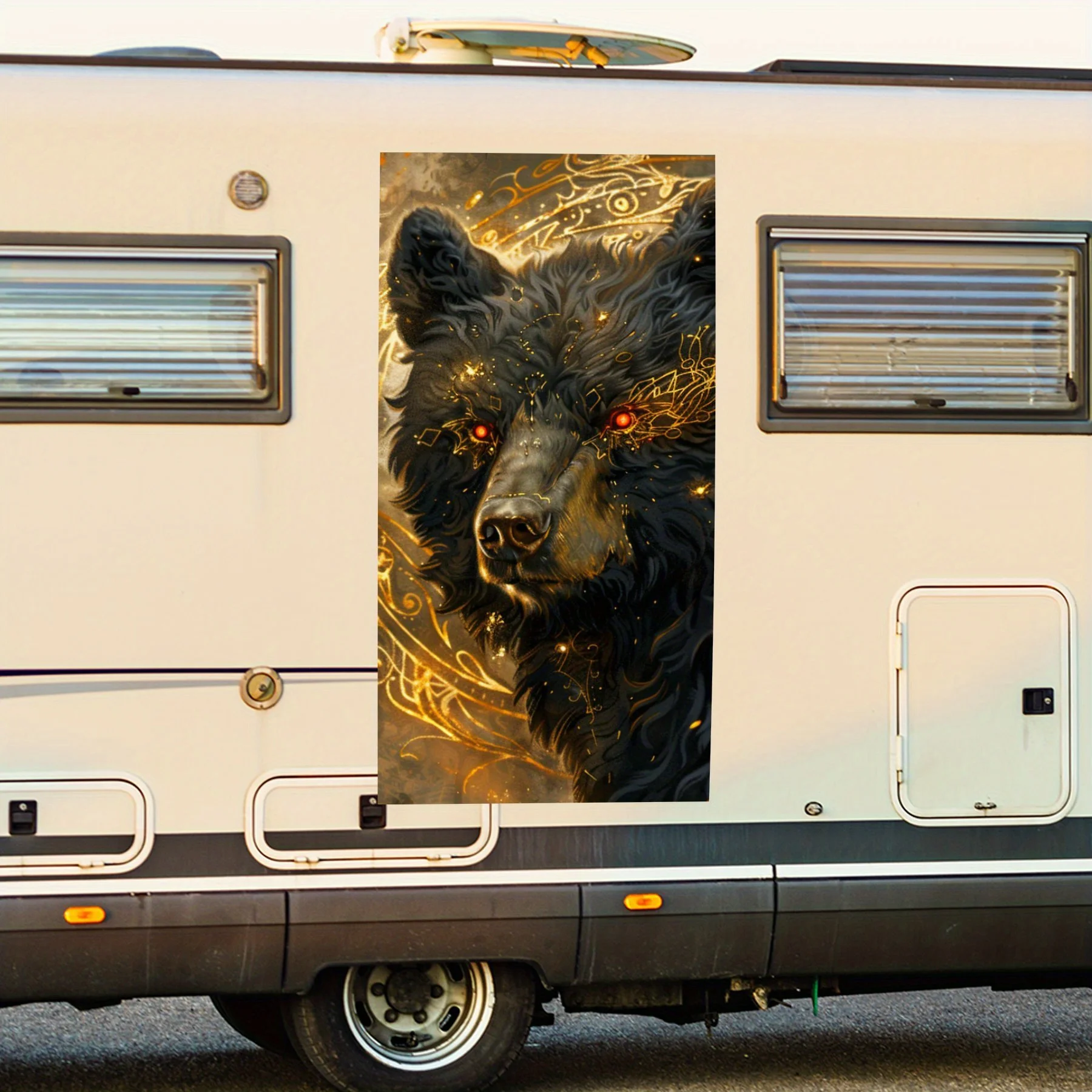 Mythical Golden Bear Car Sticker,Vinyl decal on the side of the motor home, waterproof self-adhesive vinyl sticker on the side o
Mythical Golden Bear Car Sticker,Vinyl decal on the side of the motor home, waterproof self-adhesive vinyl sticker on the side o