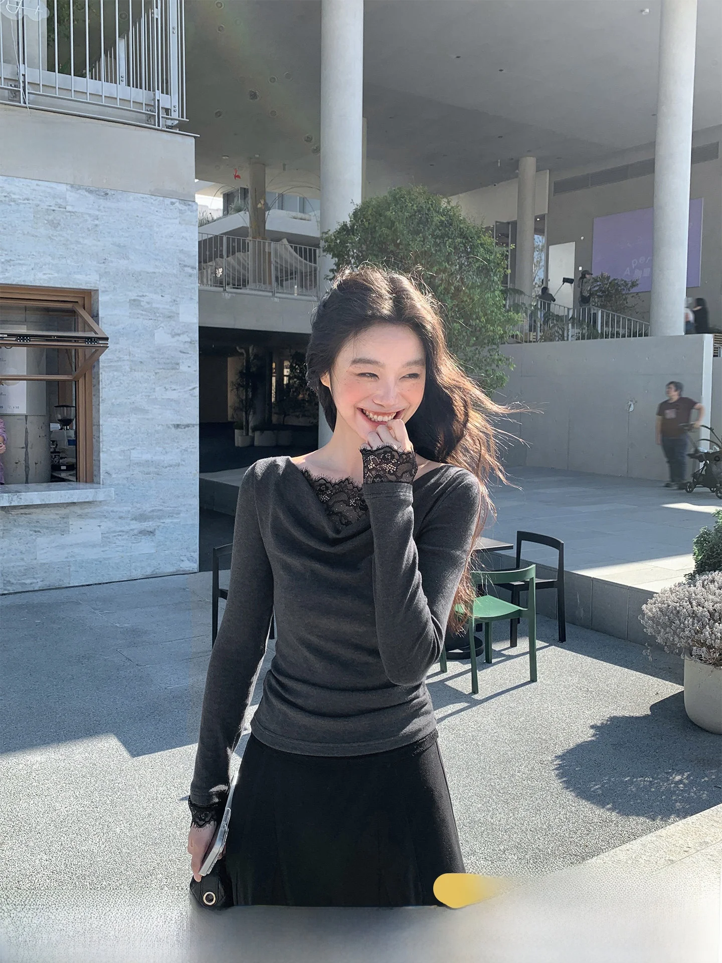 Spring New Sle Women's Slim Fit Long Sve T-irt Lace Patchwork Ele Ne Design Casual Chic Top by Lu Jia Xi
Spring New Sle Women's Slim Fit Long Sve T-irt Lace Patchwork Ele Ne Design Casual Chic Top by Lu Jia Xi