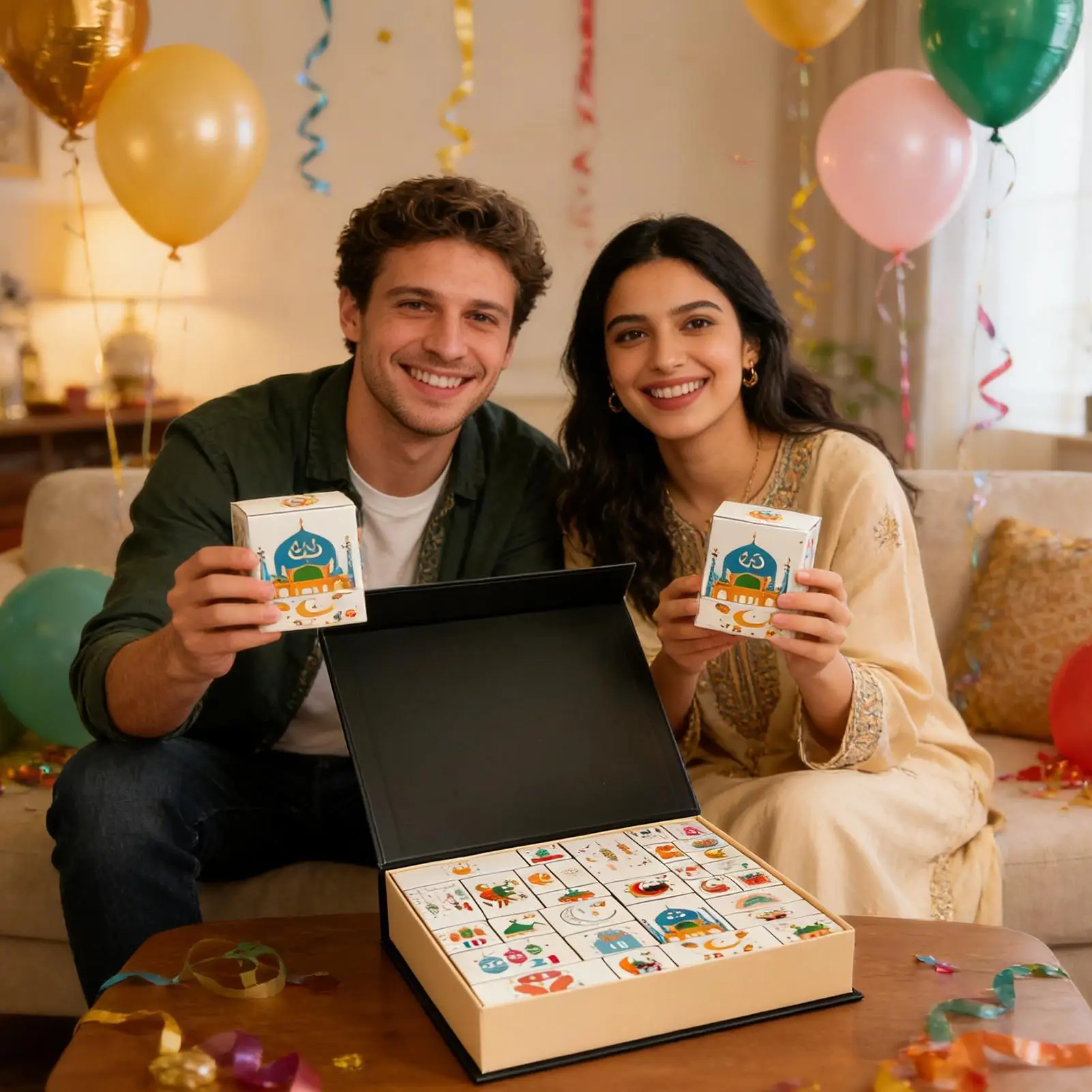 Календарь-счетчик обратного отсчета для конфет и снеков, контейнер для праздничных сладостей на Ближнем Востоке, для любителей рукоделия, дома, офиса, квартиры
Календарь-счетчик обратного отсчета для конфет и снеков, контейнер для праздничных сладостей на Ближнем Востоке, для любителей рукоделия, дома, офиса, квартиры