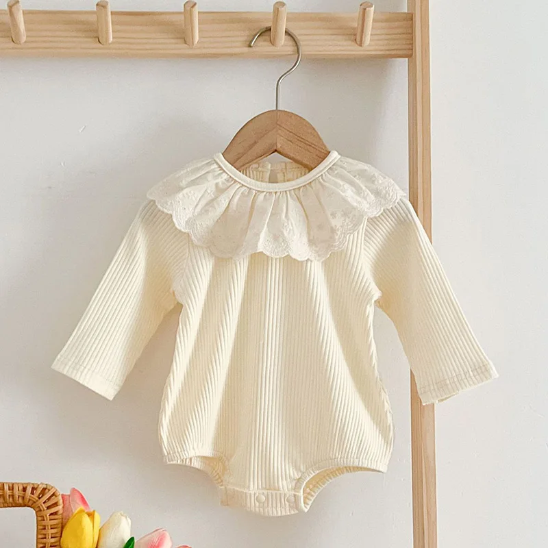 2024 New Spring 0-24M Children Clothes Newborn Baby Girls Bodysuits Long Sleeved Cotton Lace Splicing Infant Baby Girls Jumpsuit
2024 New Spring 0-24M Children Clothes Newborn Baby Girls Bodysuits Long Sleeved Cotton Lace Splicing Infant Baby Girls Jumpsuit