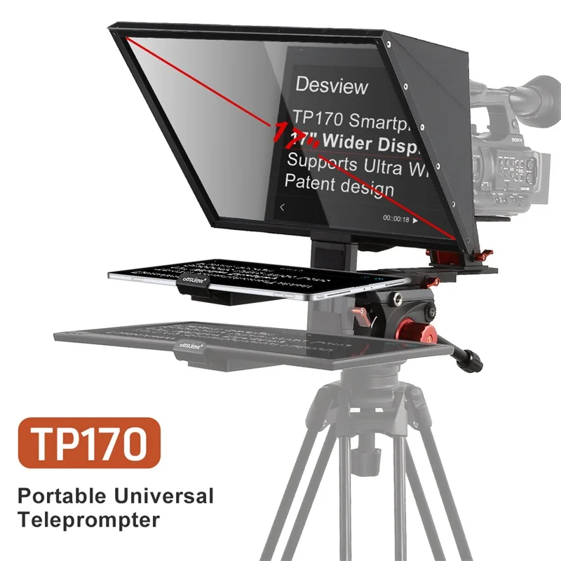TP170 17 Inch Teleprompter For DSLR Video Camera Photo Studio For IPpad Smartphone Live Interview Teleprompter 17"
TP170 17 Inch Teleprompter For DSLR Video Camera Photo Studio For IPpad Smartphone Live Interview Teleprompter 17"