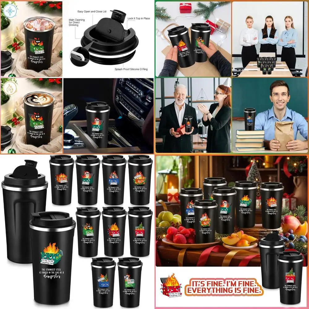 17oz Christmas Humor Tumblers - 'Everything Is Fine' Cups for Office White Elephant, Coworkers, & Friends
17oz Christmas Humor Tumblers - 'Everything Is Fine' Cups for Office White Elephant, Coworkers, & Friends