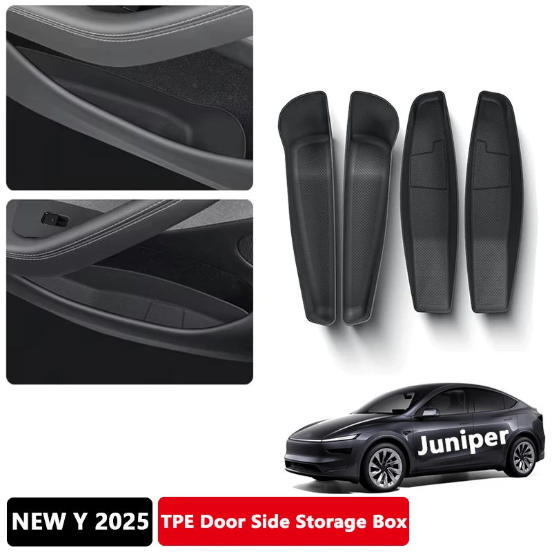 For Tesla Model Y Launch 2025 Juniper Door Side Storage Box TPE Front/Rear Door Pocket Inner Organizer Tray Interior Accessories
For Tesla Model Y Launch 2025 Juniper Door Side Storage Box TPE Front/Rear Door Pocket Inner Organizer Tray Interior Accessories