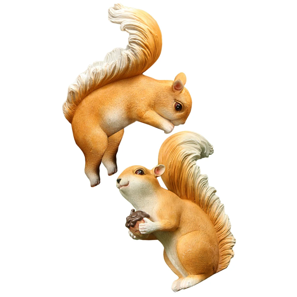 2 Pcs Squirrel Pendant Decoration Accessories Simulated Animal Models Resin Statue 
2 Pcs Squirrel Pendant Decoration Accessories Simulated Animal Models Resin Statue