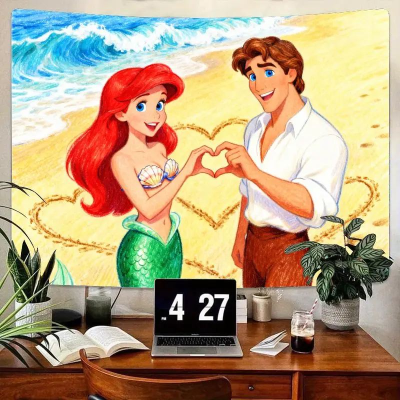 1 шт. Disney Русалочка Ариэль и Эрик Романтический пляжный гобелен Полиэстер Настенное искусство для спальни Гостиная Декор Подарок для фаната
1 шт. Disney Русалочка Ариэль и Эрик Романтический пляжный гобелен Полиэстер Настенное искусство для спальни Гостиная Декор Подарок для фаната