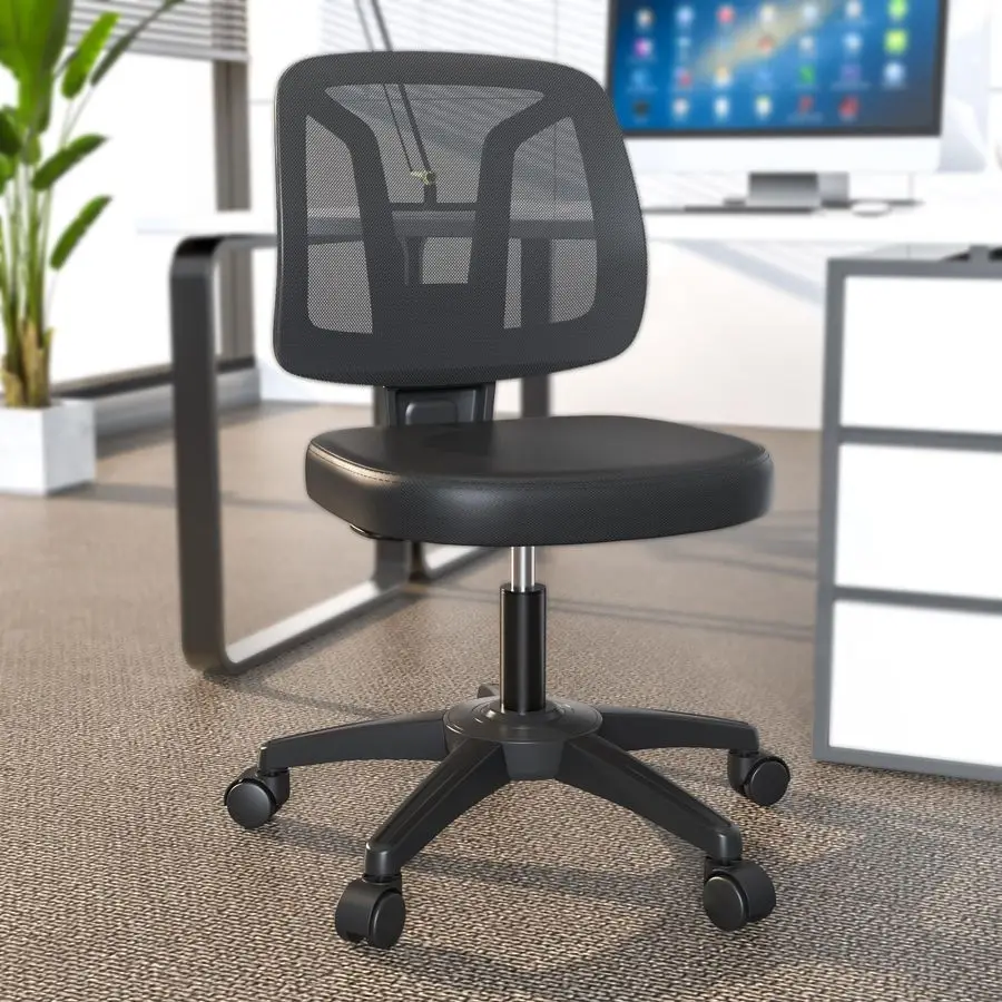 Swivel Mesh Computer Office Desk Chair No Arms Height Adjustable with Lumber Support for Child and Adult
Swivel Mesh Computer Office Desk Chair No Arms Height Adjustable with Lumber Support for Child and Adult