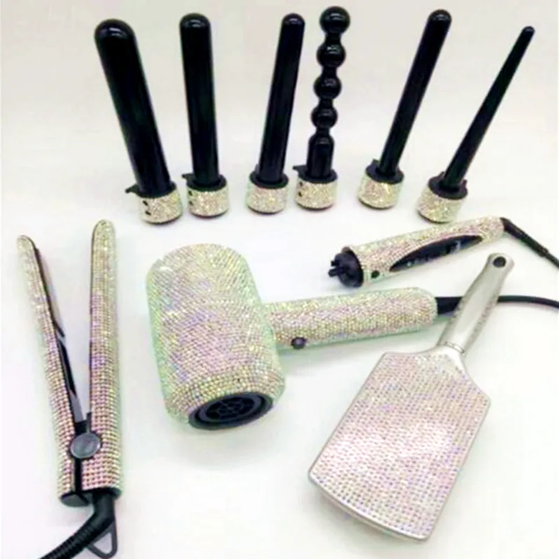 Pink 6-in-1 curling bar multifunctional curler or dryer or crystal bling bling flat iron or brush set bling curling iron
Pink 6-in-1 curling bar multifunctional curler or dryer or crystal bling bling flat iron or brush set bling curling iron