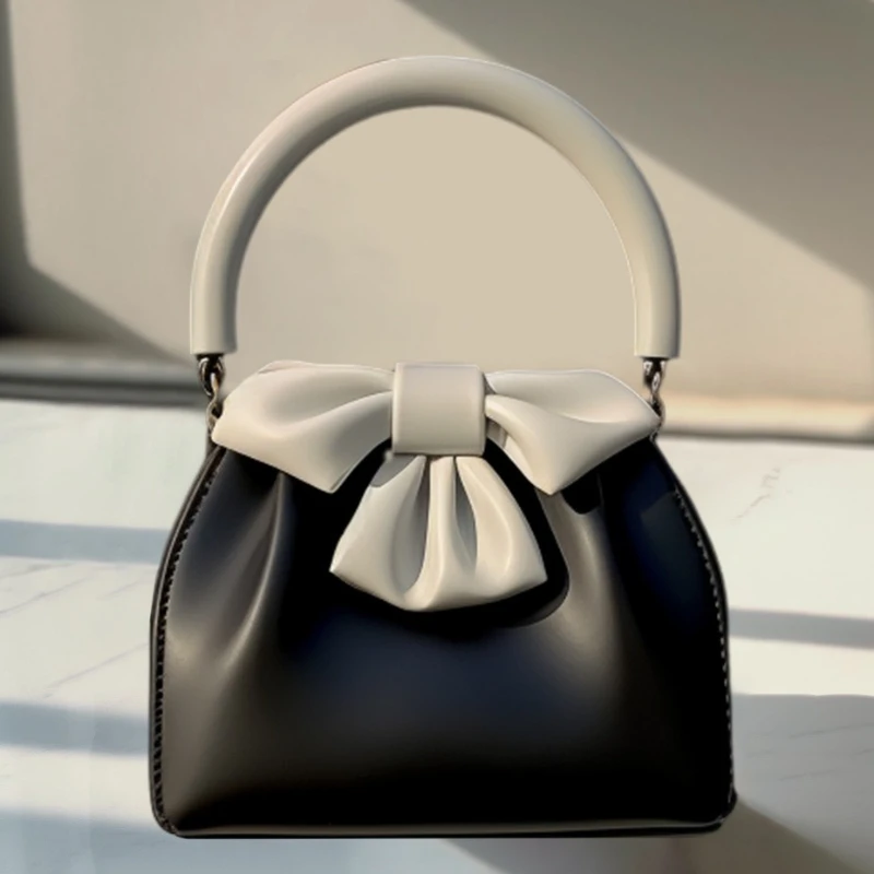 Textured work clothing bag women's spring and summer style pleated satchel bag contrast colorbows bucket bag
Textured work clothing bag women's spring and summer style pleated satchel bag contrast colorbows bucket bag