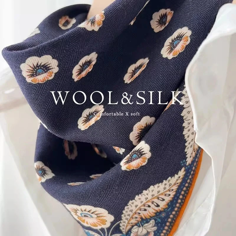 70% Wool 30% Silk Scarves for Women 2026 Luxury Scarf Silk Wool Head Handkerchief for Women Feather Print Neck Warmer Man
70% Wool 30% Silk Scarves for Women 2026 Luxury Scarf Silk Wool Head Handkerchief for Women Feather Print Neck Warmer Man