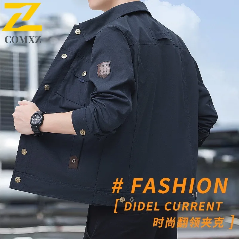 COMXZ 2025 Мужская куртка, уличная повседневная дышащая легкая рубашка, походное пальто свободного покроя, весна-осень, Новое поступление, ветровка
COMXZ 2025 Мужская куртка, уличная повседневная дышащая легкая рубашка, походное пальто свободного покроя, весна-осень, Новое поступление, ветровка