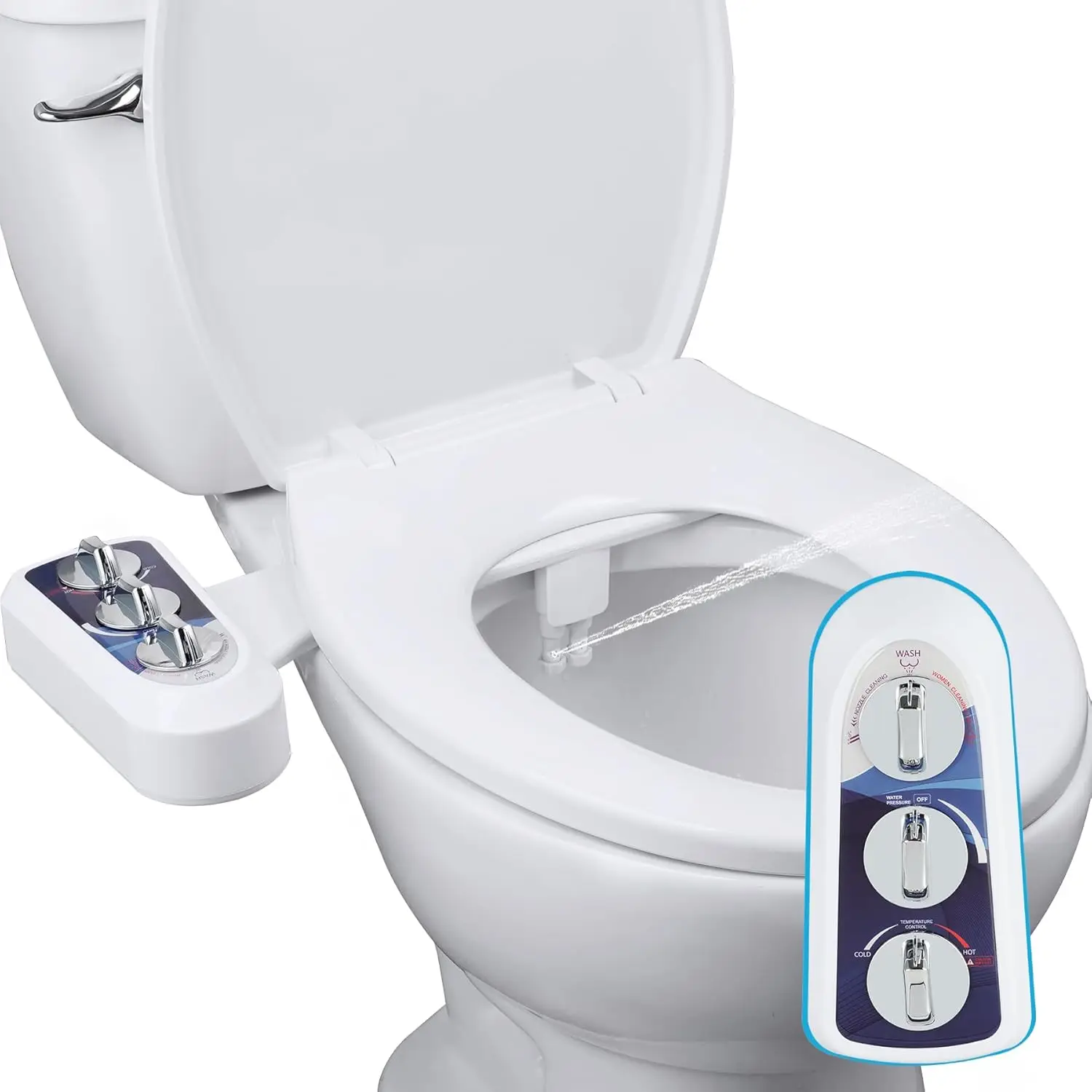 Dual Nozzle Bidet Attachment for Toilet, Hot & Cold Water Spray, Self-Cleaning, Adjustable Pressure & Temperature, Easy Install
Dual Nozzle Bidet Attachment for Toilet, Hot & Cold Water Spray, Self-Cleaning, Adjustable Pressure & Temperature, Easy Install