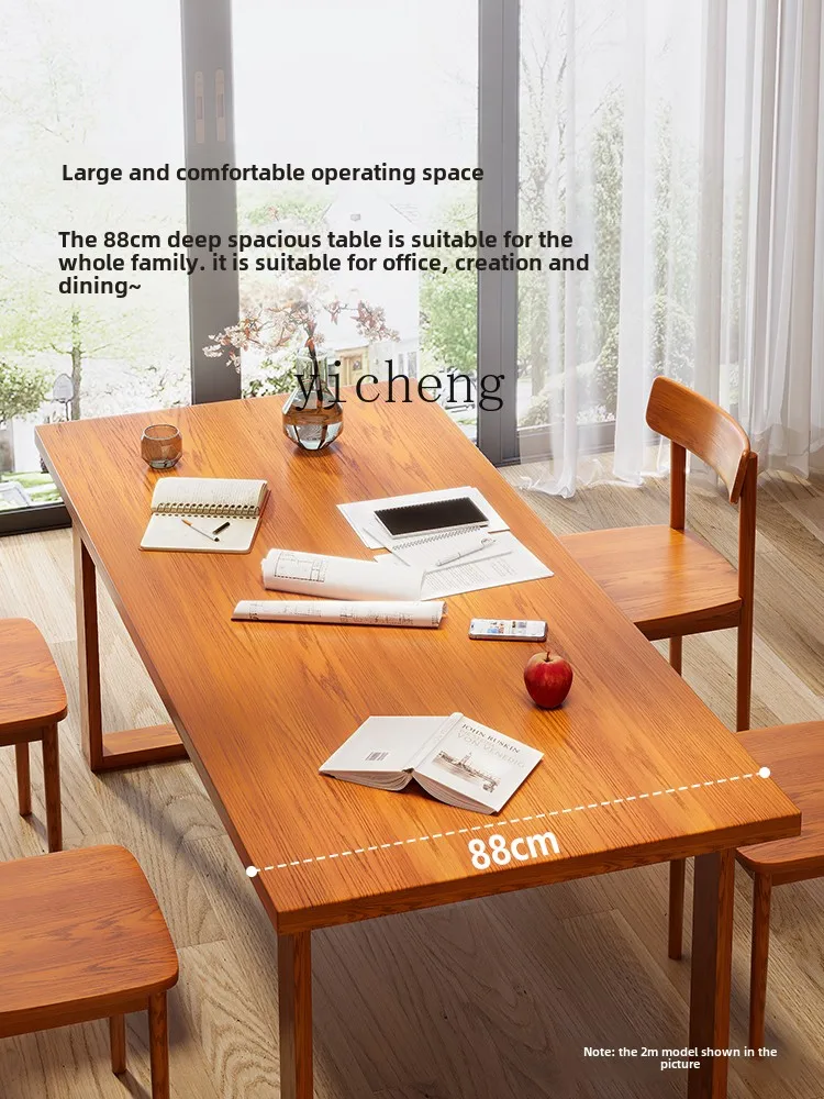 HYS room full solid wood large board desk multi-functional home American desk dining table integrated
HYS room full solid wood large board desk multi-functional home American desk dining table integrated