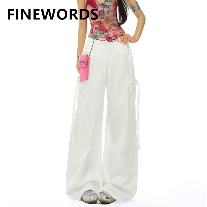 FINEWORDS Vintage Casual White Pants Women High Waist Baggy Pants Loose Full Length Streetwear Wide Leg Pant
FINEWORDS Vintage Casual White Pants Women High Waist Baggy Pants Loose Full Length Streetwear Wide Leg Pant
