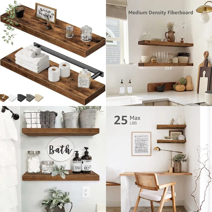 Floating Shelves for Wall Long - Wall Mounted Shelf Bathroom Kitchen Living Room Bedroom Farmhouse Home Decor Display Bookshelf
Floating Shelves for Wall Long - Wall Mounted Shelf Bathroom Kitchen Living Room Bedroom Farmhouse Home Decor Display Bookshelf