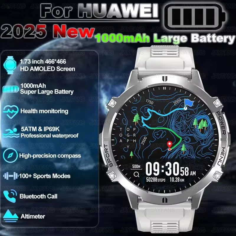 2025 NEW For HUIAWE GPS Smart Watch Men 5ATM IP69K Waterproof Smart Watches Compass Altimeter Barometric 1.73'' AMOLED Bracelet
2025 NEW For HUIAWE GPS Smart Watch Men 5ATM IP69K Waterproof Smart Watches Compass Altimeter Barometric 1.73'' AMOLED Bracelet