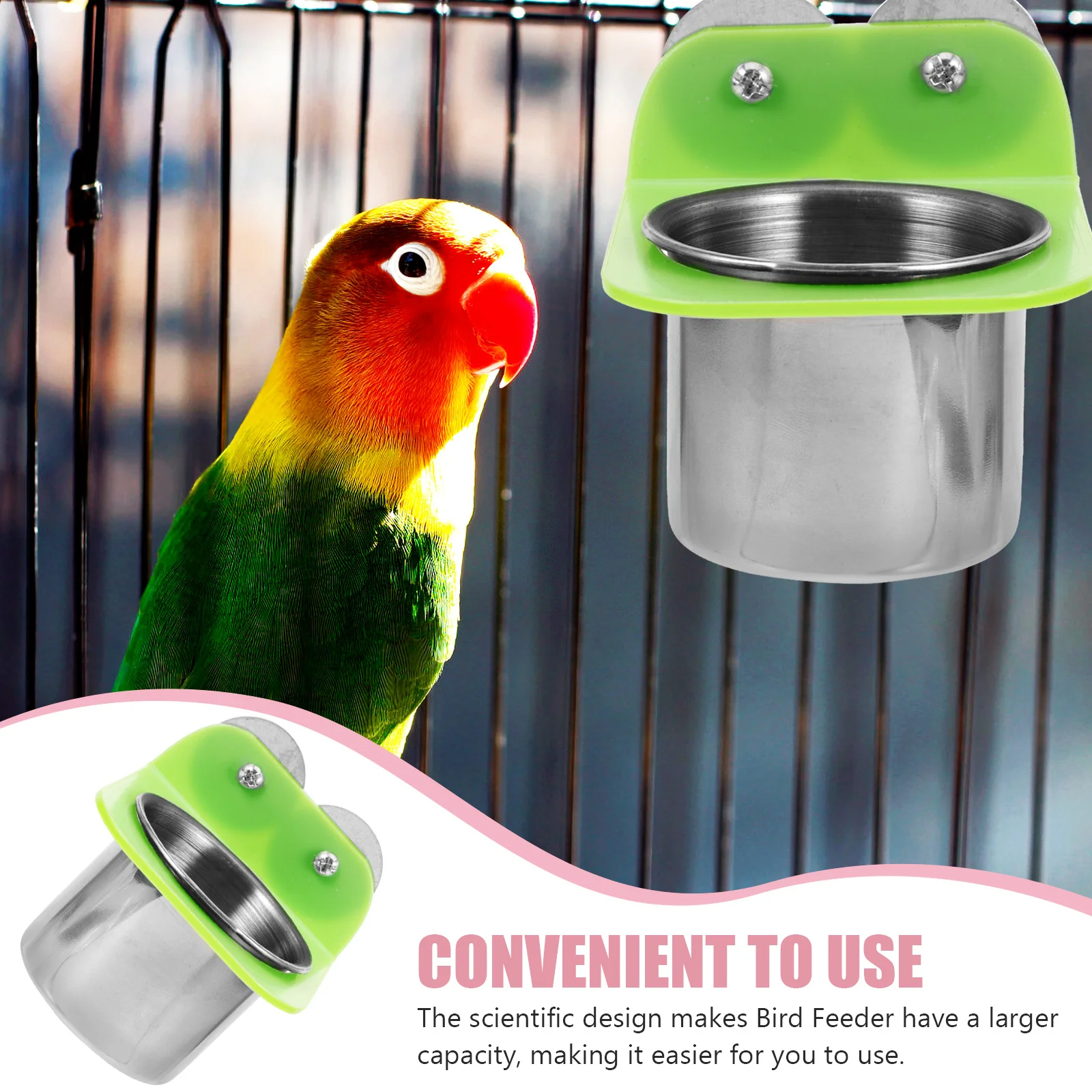 Bird Cage Food Feeder Bowl Detachable Practical Sturdy Pet Bird Feeding Container For Parrot Cage Supply Indoor Use
Bird Cage Food Feeder Bowl Detachable Practical Sturdy Pet Bird Feeding Container For Parrot Cage Supply Indoor Use