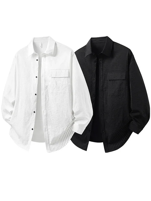 American Sle Men's Long Sve Striped irt Casual Commute Flip Collar Layering Trendy Polyester Fiber Autumn Regular Fit
American Sle Men's Long Sve Striped irt Casual Commute Flip Collar Layering Trendy Polyester Fiber Autumn Regular Fit