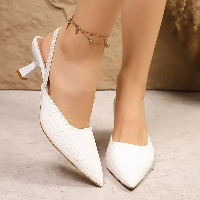 Simple Black Pointed Toe Sandals Women 2026 Summer Slingbacks High Heels Pumps Woman Thin Heeled Ladies Office Shoes
Simple Black Pointed Toe Sandals Women 2026 Summer Slingbacks High Heels Pumps Woman Thin Heeled Ladies Office Shoes