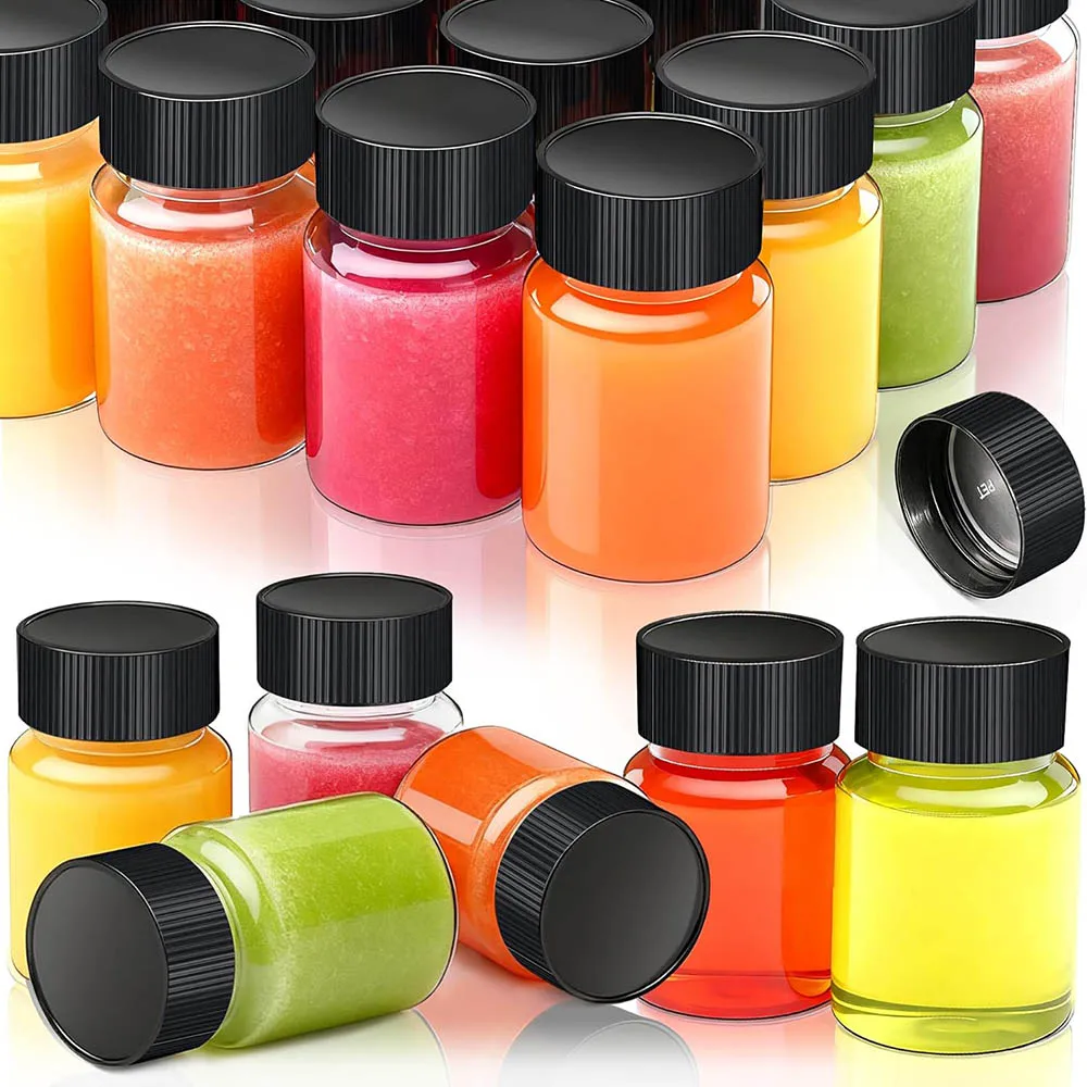 25 Pack 2oz Plastic Shot Bottles with Cap,Empty Containers for Ginger,Juice,Liquids,Sample,Reusable Small Wide Mouth Bottles
25 Pack 2oz Plastic Shot Bottles with Cap,Empty Containers for Ginger,Juice,Liquids,Sample,Reusable Small Wide Mouth Bottles