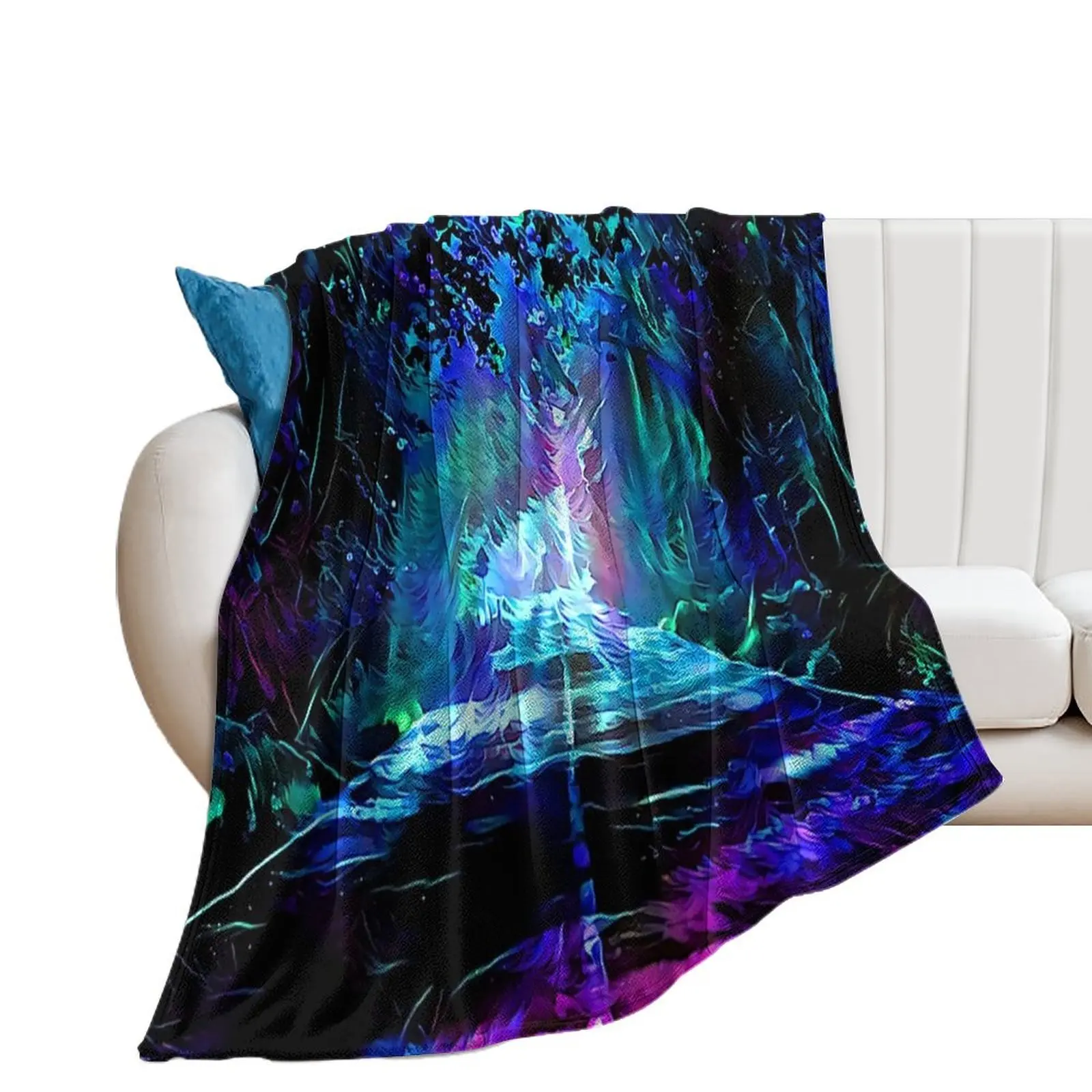 Одеяло для пикника Blacklight Night on Aurora Road, тонкое декоративное покрывало
Одеяло для пикника Blacklight Night on Aurora Road, тонкое декоративное покрывало