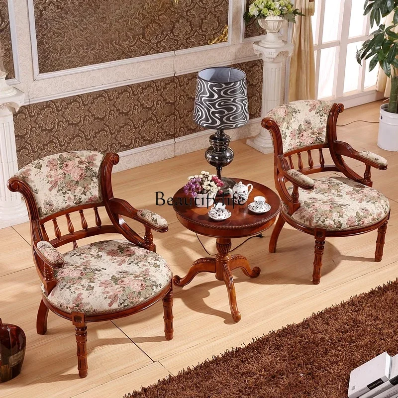 yj25 American-style Armrest Dining Chair Solid Wood European-style Home Coffee Table Balcony Leisure Backrest Chair
yj25 American-style Armrest Dining Chair Solid Wood European-style Home Coffee Table Balcony Leisure Backrest Chair