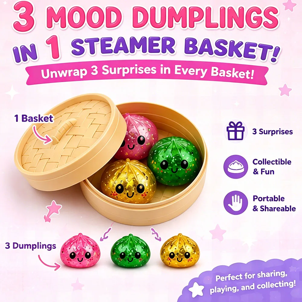 Cute Face Dumpling Bao Bun Squishy 3Pcs Steamer Box Maltose Squeeze Fidget Sensory Aesthetic Room Decor Desk Ornament Novelty
Cute Face Dumpling Bao Bun Squishy 3Pcs Steamer Box Maltose Squeeze Fidget Sensory Aesthetic Room Decor Desk Ornament Novelty