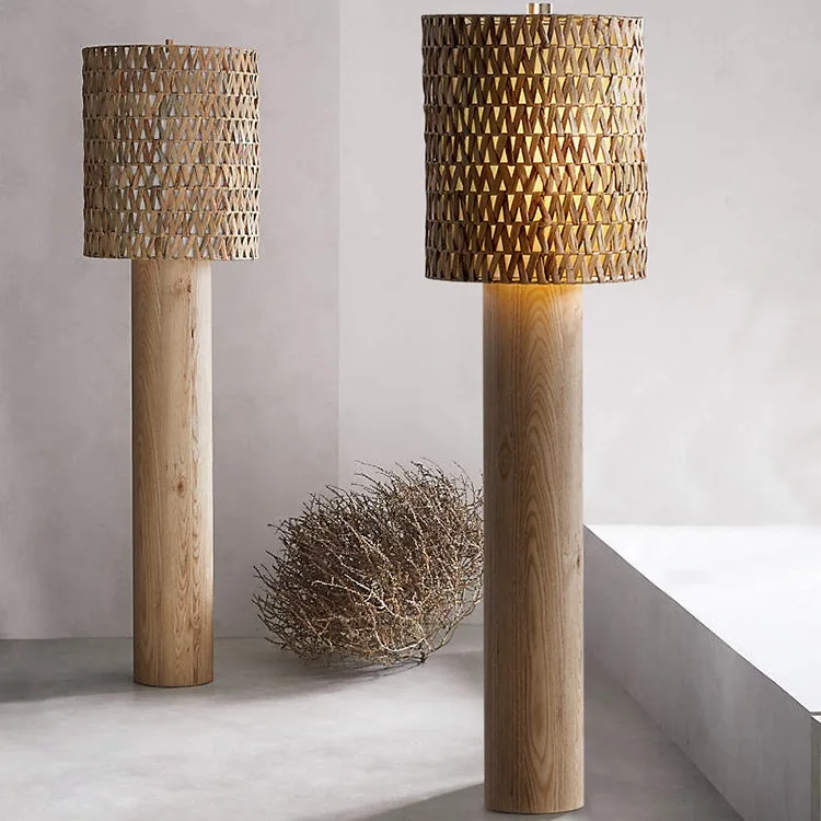Creative Solid Wood Living Room Atmosphere Light Retro Vertical Light Floor Lamp
Creative Solid Wood Living Room Atmosphere Light Retro Vertical Light Floor Lamp