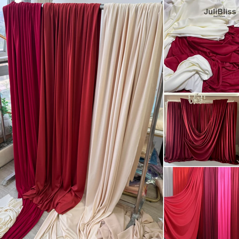 Widened Elastic Knitted Fabric with Good Drape for Wedding Decor Curtains Tablecloth Backdrops Cloth Sewing Material Width 170cm
Widened Elastic Knitted Fabric with Good Drape for Wedding Decor Curtains Tablecloth Backdrops Cloth Sewing Material Width 170cm