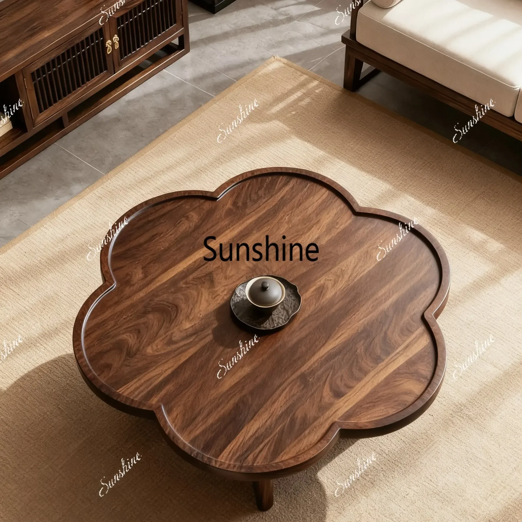 New Chinese-style living room household small apartment special-shaped solid wood small table
New Chinese-style living room household small apartment special-shaped solid wood small table
