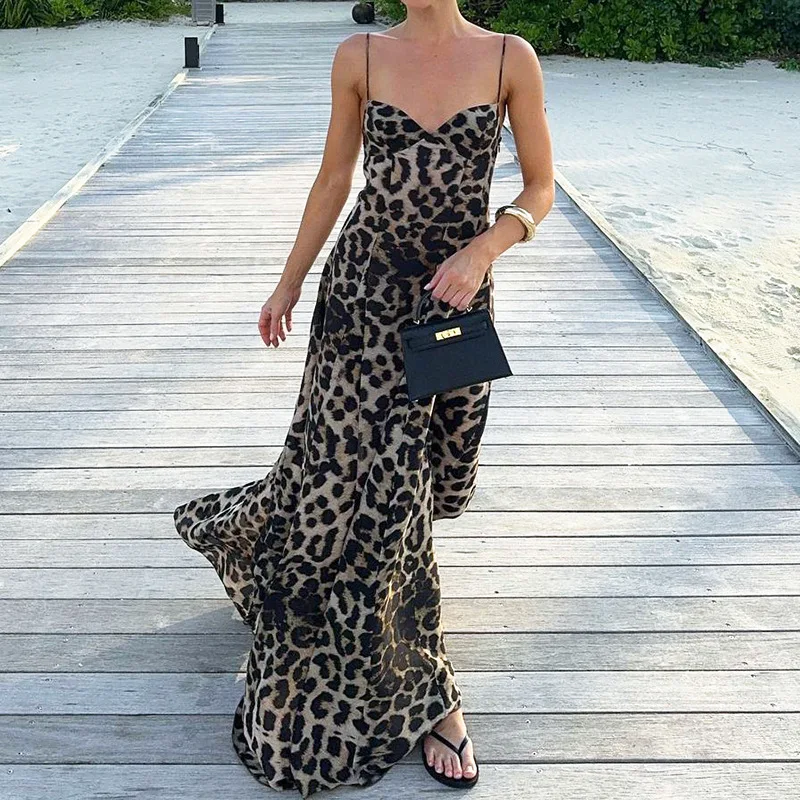 DriftWear Sexy Leopard Printed Slip Dress Women Spaghetti Strap Maxi Dress for Party Night Out Flowy Maxi Backless Evening Gowns
DriftWear Sexy Leopard Printed Slip Dress Women Spaghetti Strap Maxi Dress for Party Night Out Flowy Maxi Backless Evening Gowns