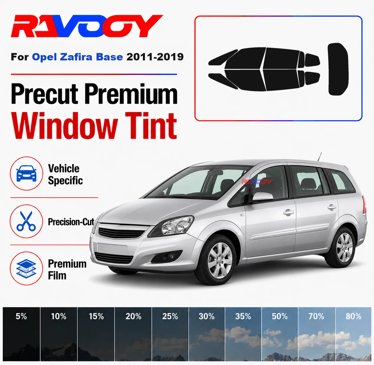 Premium Precut Window Tint Kit Front Rear Windows Rear Windshield For Opel Zafira Base 2011-2019 Complete Set Nano Ceramic Film
Premium Precut Window Tint Kit Front Rear Windows Rear Windshield For Opel Zafira Base 2011-2019 Complete Set Nano Ceramic Film