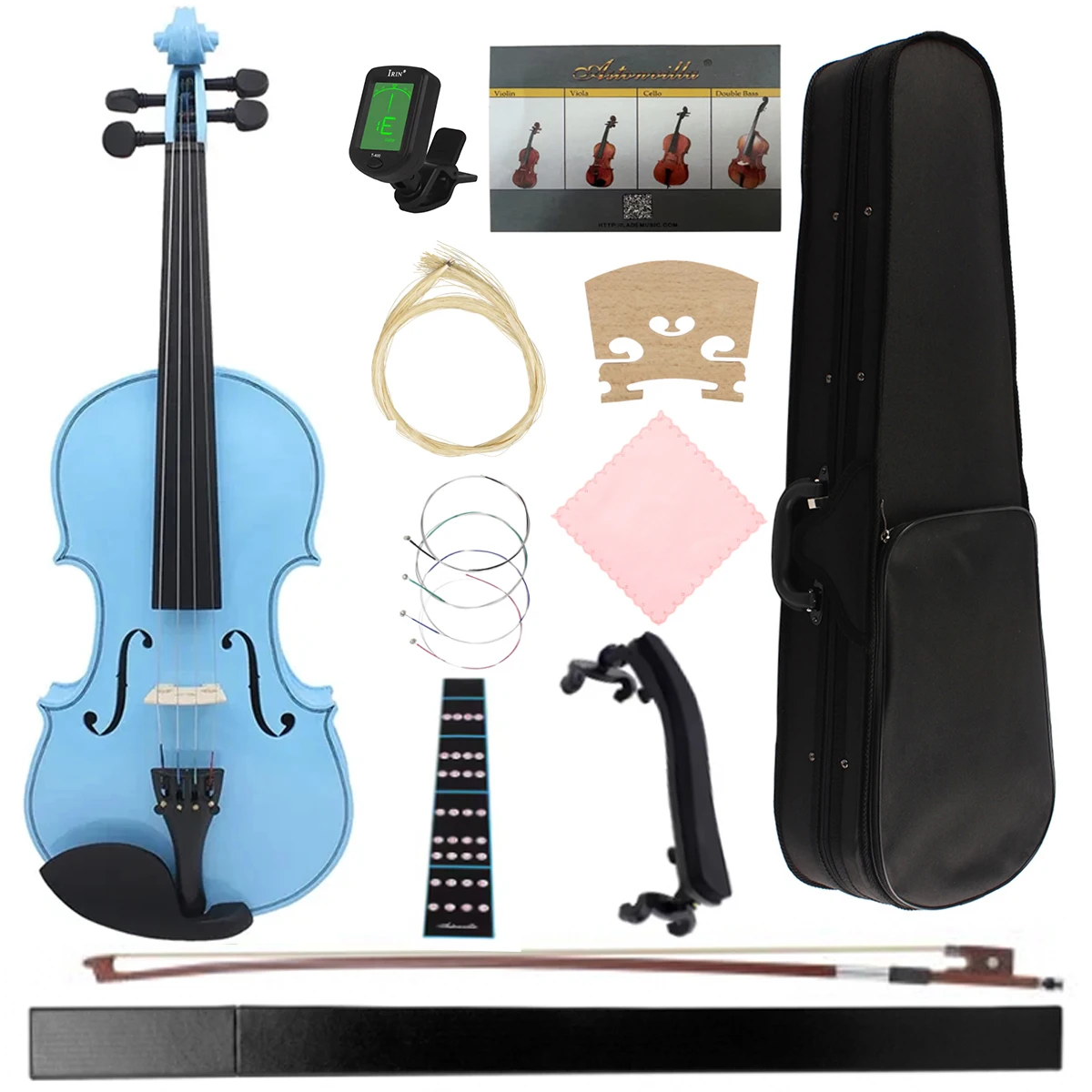 4/4 Beginners Blue Violin Maple Panel Violin with Case Bow Strings Shoulder Rest Parts Suitable Child Music Lesson Study
4/4 Beginners Blue Violin Maple Panel Violin with Case Bow Strings Shoulder Rest Parts Suitable Child Music Lesson Study