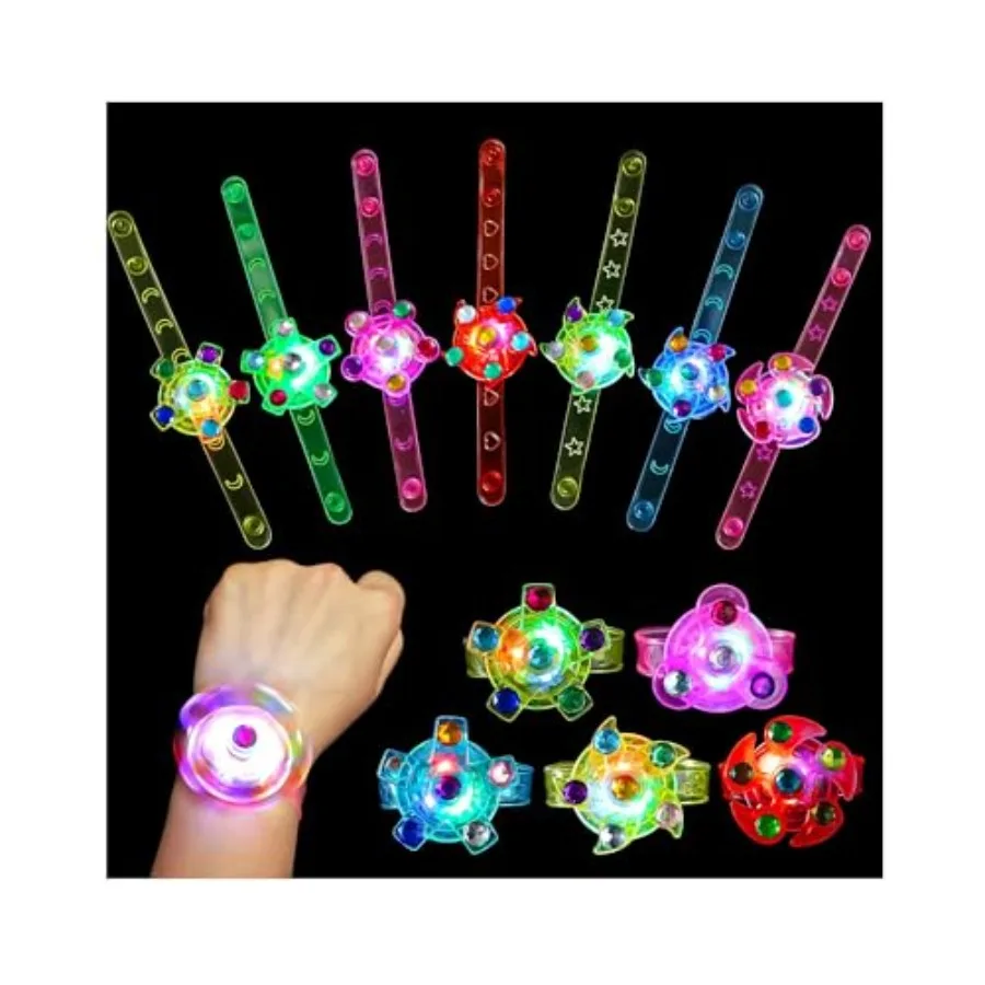 Pack LED Light Up Fidget Spinner Bracelets Bulk Party Favors for 4-8 8-, Glow in The Dark Party plies, Birthday Gifts, Treasure
Pack LED Light Up Fidget Spinner Bracelets Bulk Party Favors for 4-8 8-, Glow in The Dark Party plies, Birthday Gifts, Treasure