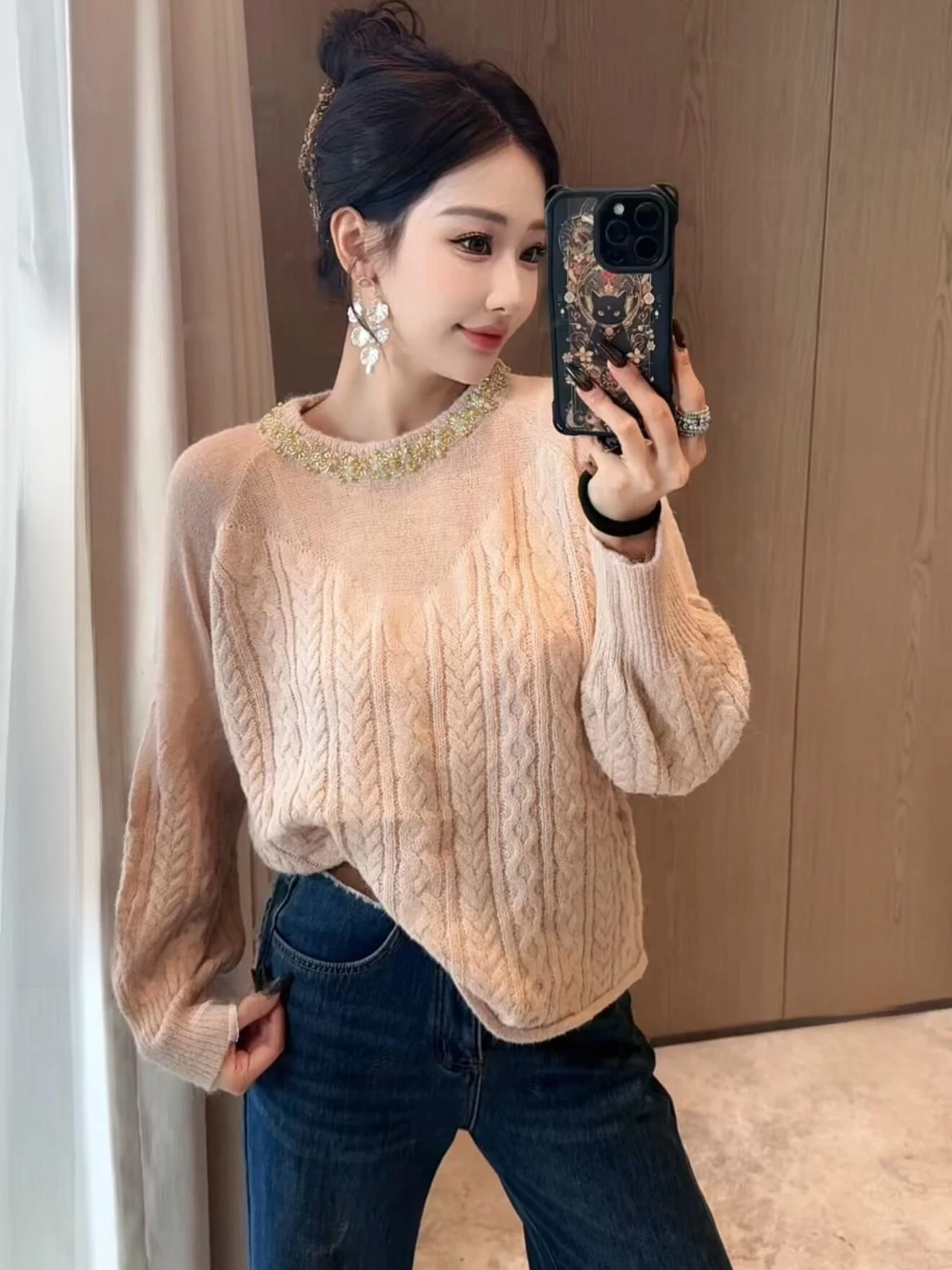 New Dadada Lightweight Knitted Top Versatile Simple High-End CPM372 Women's Faion Nylon Blend Long Sve Regular Fit
New Dadada Lightweight Knitted Top Versatile Simple High-End CPM372 Women's Faion Nylon Blend Long Sve Regular Fit