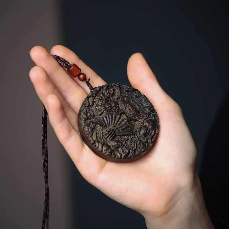 Vintage wood carving Taoist Zhong Kui handle piece amulet Buddha plaque car hanging ornament Feng Shui auspicious handicraft
Vintage wood carving Taoist Zhong Kui handle piece amulet Buddha plaque car hanging ornament Feng Shui auspicious handicraft