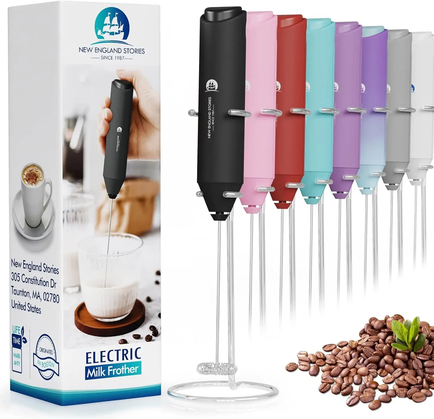 Handheld Milk Frother, Mini Whisk for Coffee, Cappuccino, Latte, Matcha, Hot Chocolate, Battery Operated, Black
Handheld Milk Frother, Mini Whisk for Coffee, Cappuccino, Latte, Matcha, Hot Chocolate, Battery Operated, Black