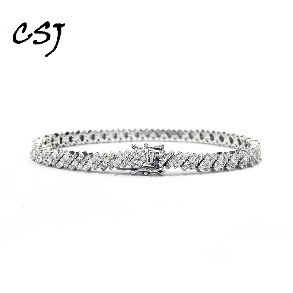 100% 925 Silver Tennis Bracelet 5A Zircon Sparking Bracelet Collection Jewelry for Women Lady Party Birthday Trendy Gift
100% 925 Silver Tennis Bracelet 5A Zircon Sparking Bracelet Collection Jewelry for Women Lady Party Birthday Trendy Gift
