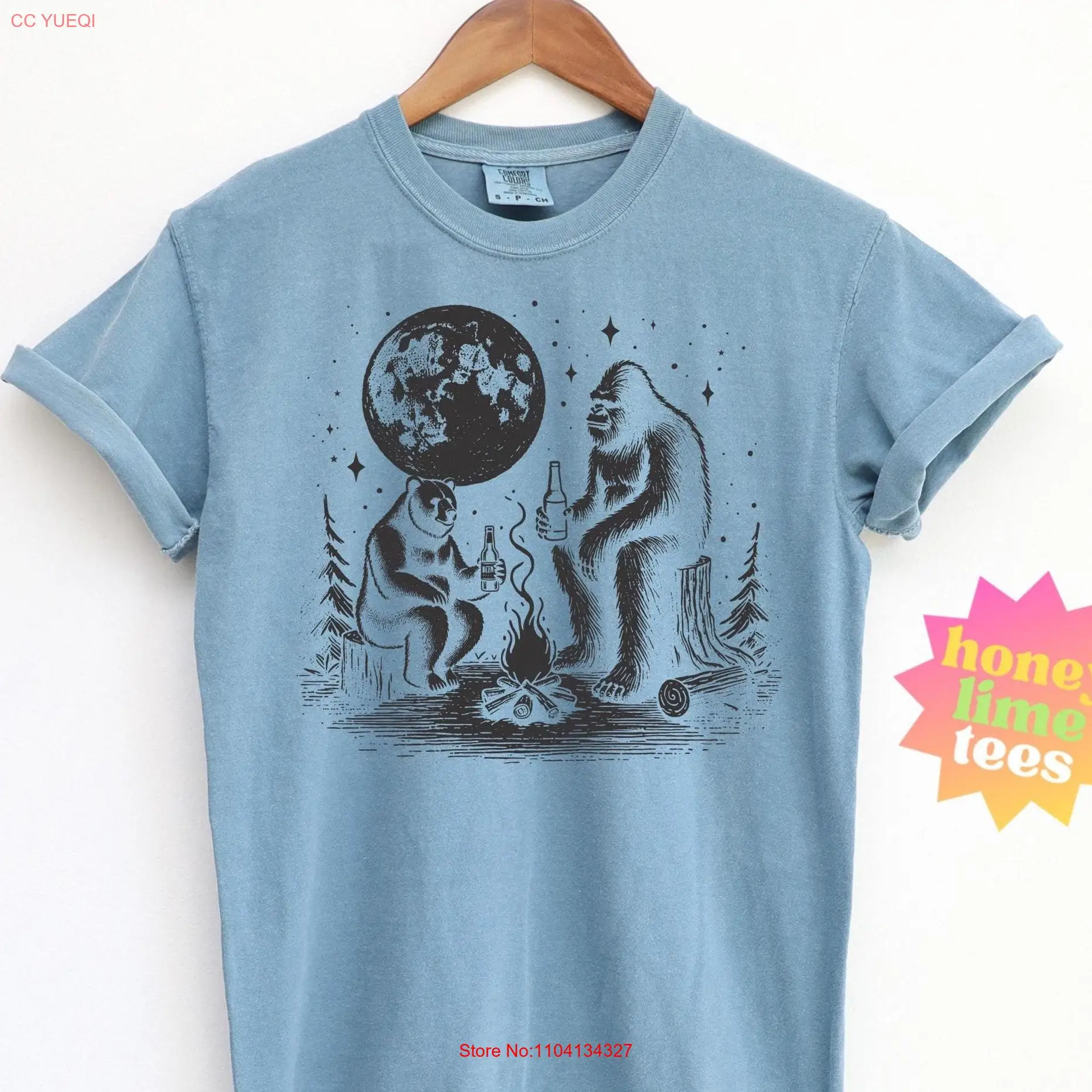 Bigfoot and Bear Campfire T Shirt Funny for men women Comfort Colors long or short sleeves
Bigfoot and Bear Campfire T Shirt Funny for men women Comfort Colors long or short sleeves