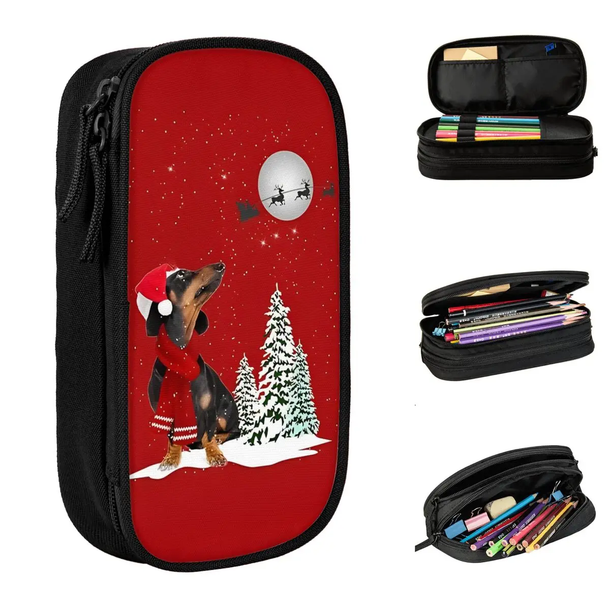 Dachshund Christmas Dog Sweater Pencil Cases Lovely Pen Bag Student Big Capacity Students School Zipper Pencil Pouch
Dachshund Christmas Dog Sweater Pencil Cases Lovely Pen Bag Student Big Capacity Students School Zipper Pencil Pouch