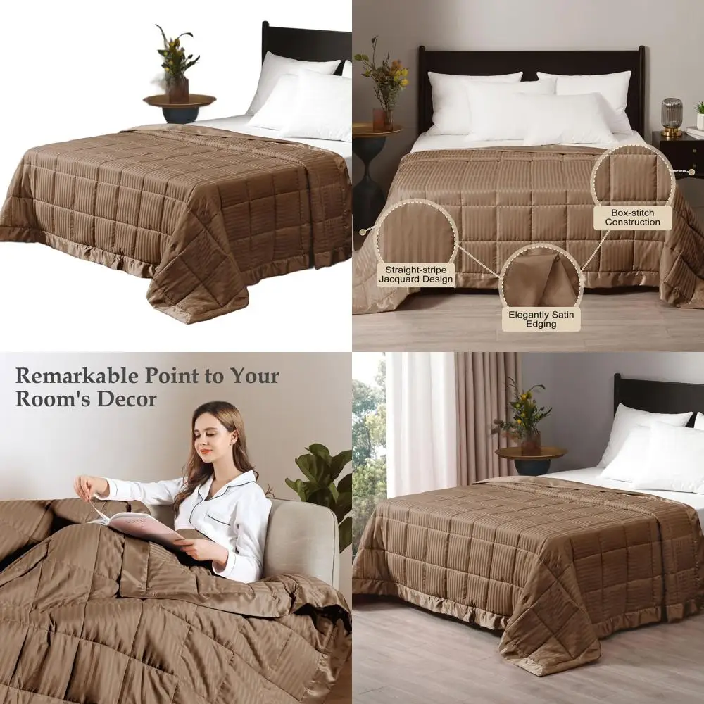 Всесезонное утяжеленное одеяло Queen Size 15 фунтов со стеклянными бусинами, можно стирать в машине, коричневое, 90 x 90
Всесезонное утяжеленное одеяло Queen Size 15 фунтов со стеклянными бусинами, можно стирать в машине, коричневое, 90 x 90