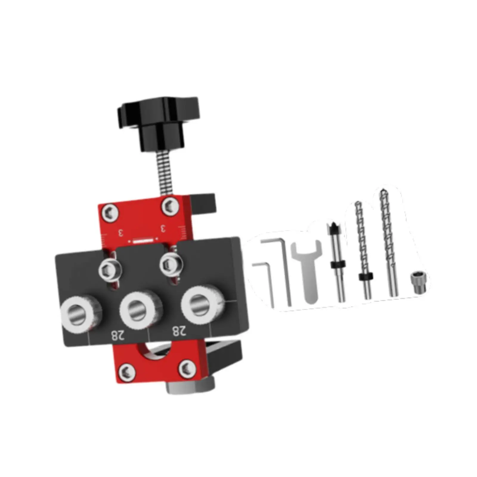 3 in 1 Dowel Jig Drill Kit Professional Simple Installation Multifunctional with 8/10/15mm Bits Self Centering Doweling Jig Kit
3 in 1 Dowel Jig Drill Kit Professional Simple Installation Multifunctional with 8/10/15mm Bits Self Centering Doweling Jig Kit