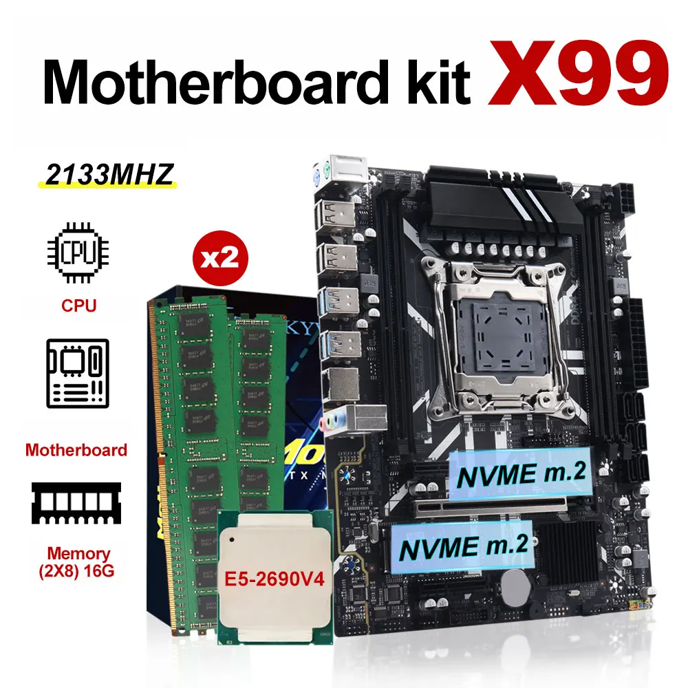 Комплект материнской платы X99 с процессором Intel Xeon E5 2690 V4, 2,6 ГГц + 16 ГБ, поддержка 4 канала DDR4 REG ECC
Комплект материнской платы X99 с процессором Intel Xeon E5 2690 V4, 2,6 ГГц + 16 ГБ, поддержка 4 канала DDR4 REG ECC