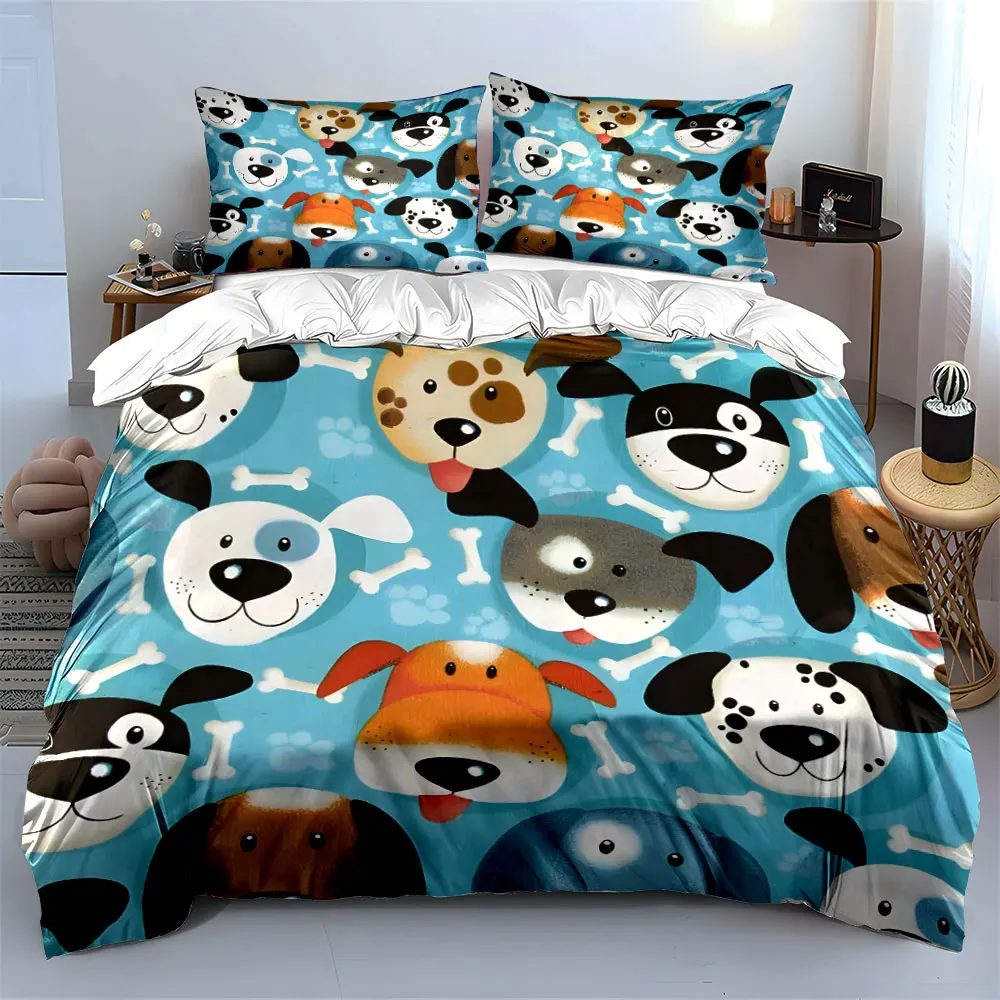 Cartoon Dog Pattern Decor Set Soft Comfortable Duvet Cover Bedding Set Included 1*Duvet Cover & 2*Pillowcases, gift
Cartoon Dog Pattern Decor Set Soft Comfortable Duvet Cover Bedding Set Included 1*Duvet Cover & 2*Pillowcases, gift